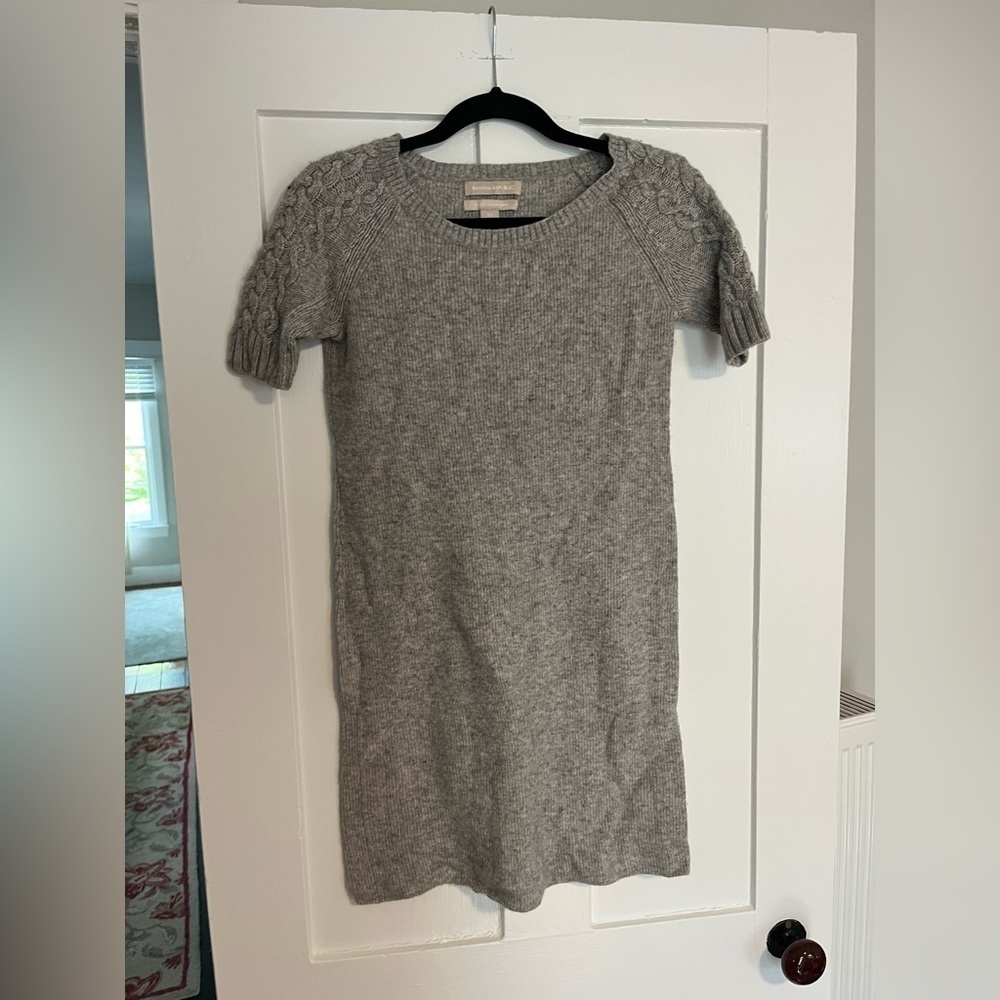 Banana Republic Wool Blend Italian Sweater Dress Size XS gray